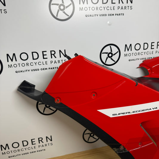 2021 Ducati Superleggera V4 Left Upper Half Fairing 48014041BA OEM Genuine