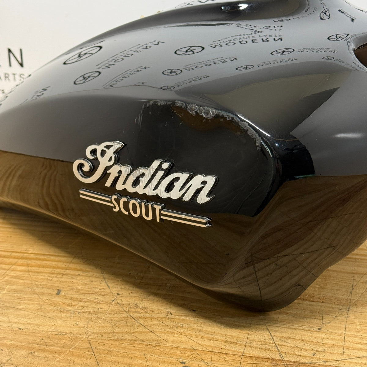 Indian Scout 2015-2021 Fuel Tank Black 1024443-266 Genuine OEM *damage*