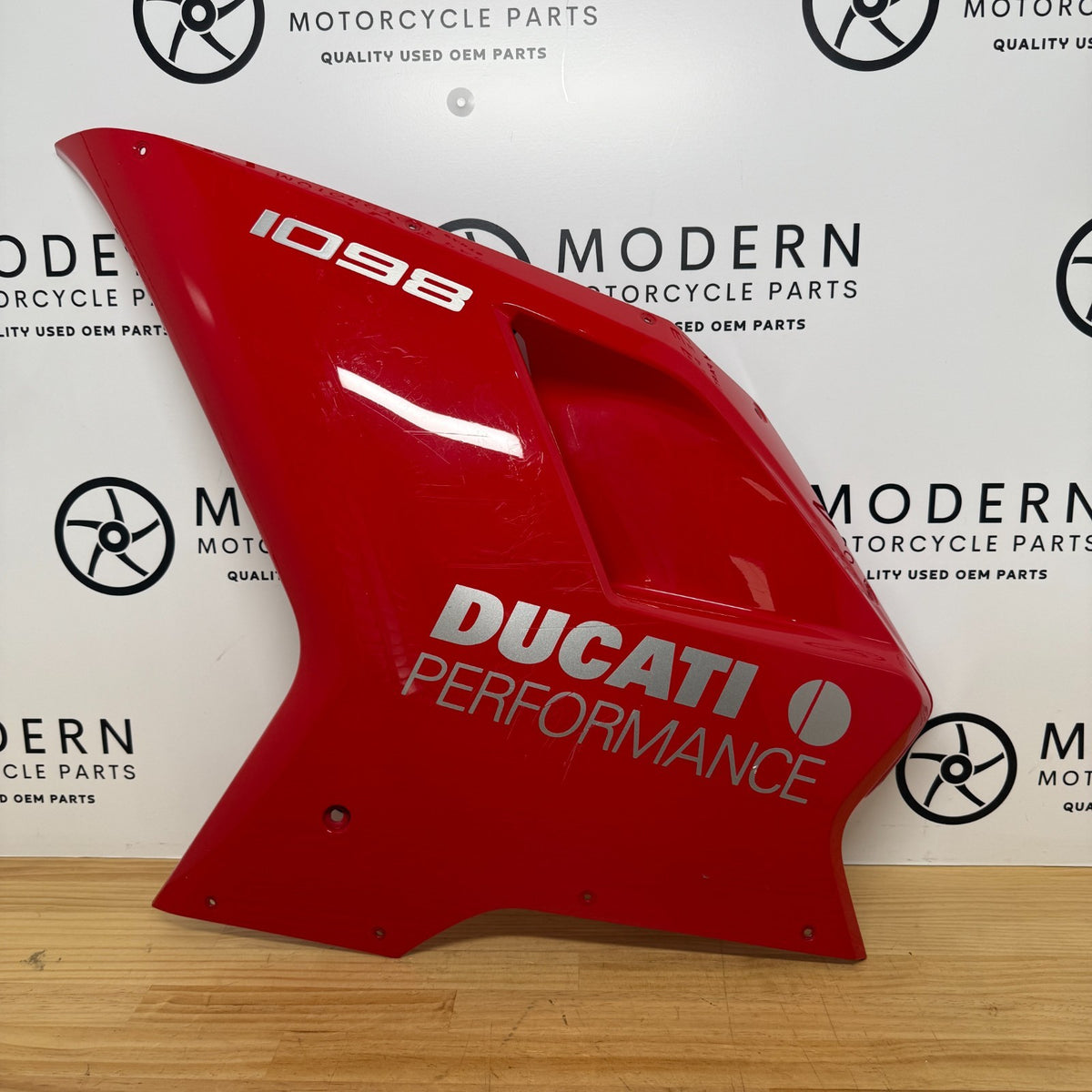 Ducati SBK 1098 2007-2013 Left Fairing Red 48032272A Genuine OEM