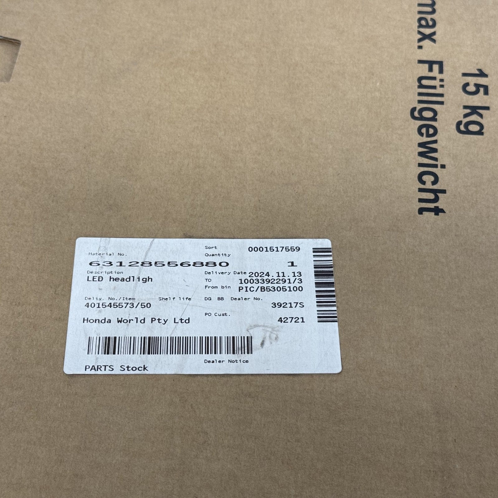 BMW S1000RR M1000RR 2023-2024 LED Headlight OEM 63128556880
