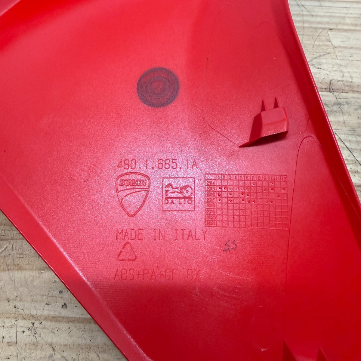 Ducati Multistrada 950 1200 Left Radiator Fairing Red 48016851A Genuine OEM