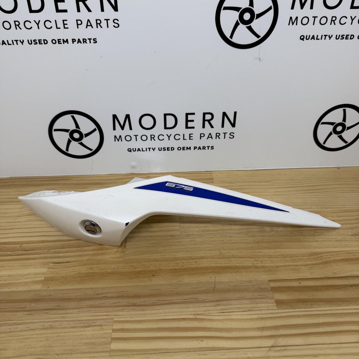 Triumph Daytona 675R 675 2013-2017 Left Tail Fairing White T2309448 OEM