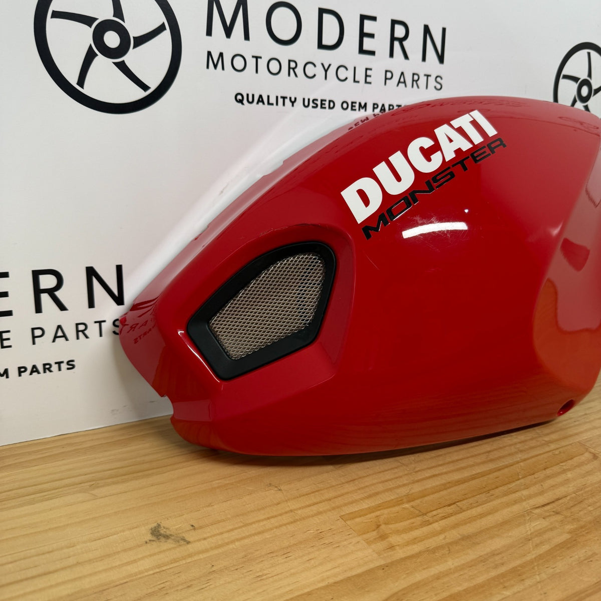 Ducati Monster 696 796 1100 Left Tank Fairing Red 48032601B Genuine OEM