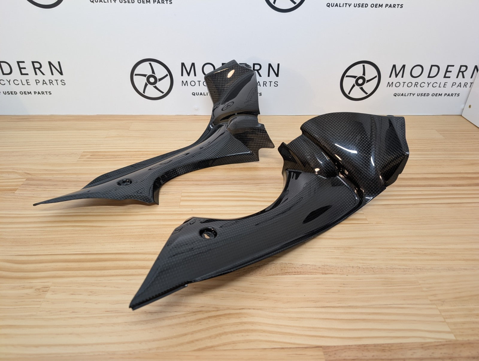 Triumph Daytona 675R 2013-2017 Carbon Dash Infill Panels T2309398 T2309397 OEM
