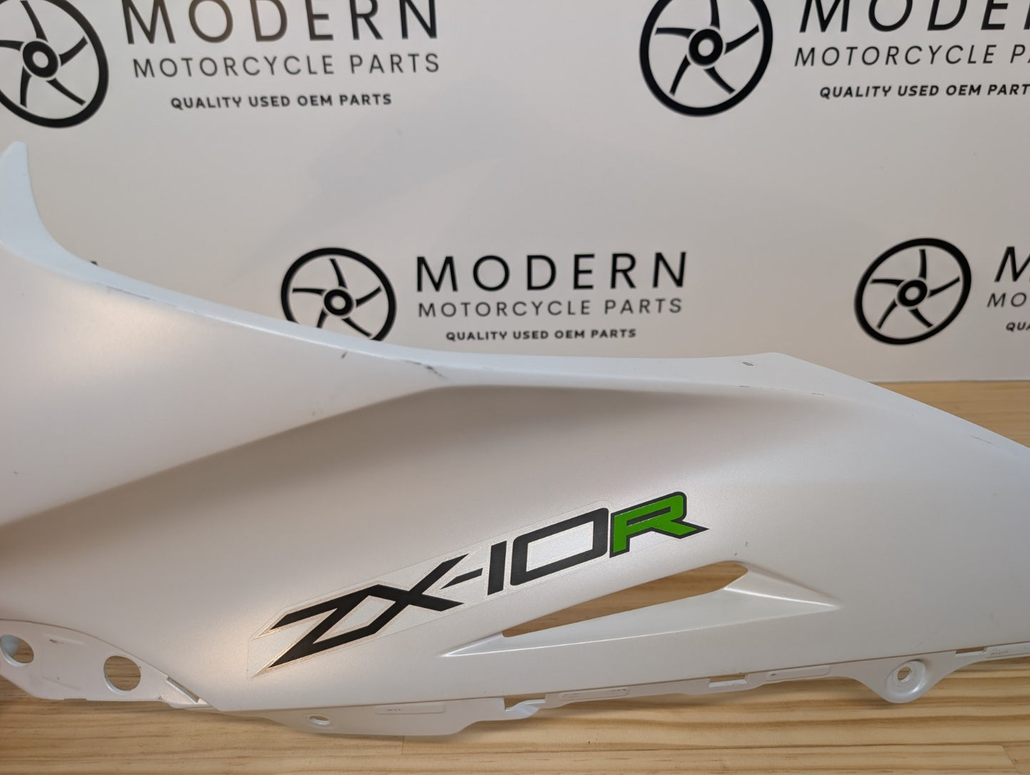 Kawasaki ZX10R Gen 4 2011 2015 Front Left Fairing White 55028033346K