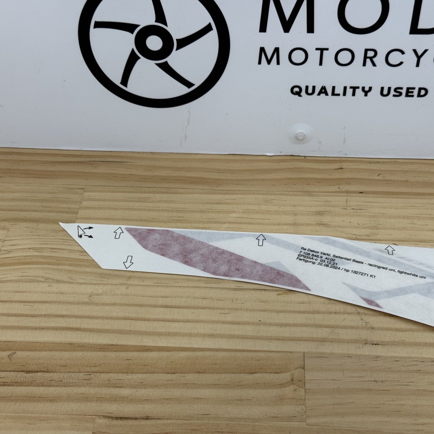 BMW S1000RR 2023-2024 Right Fairing Decal OEM 51147108846