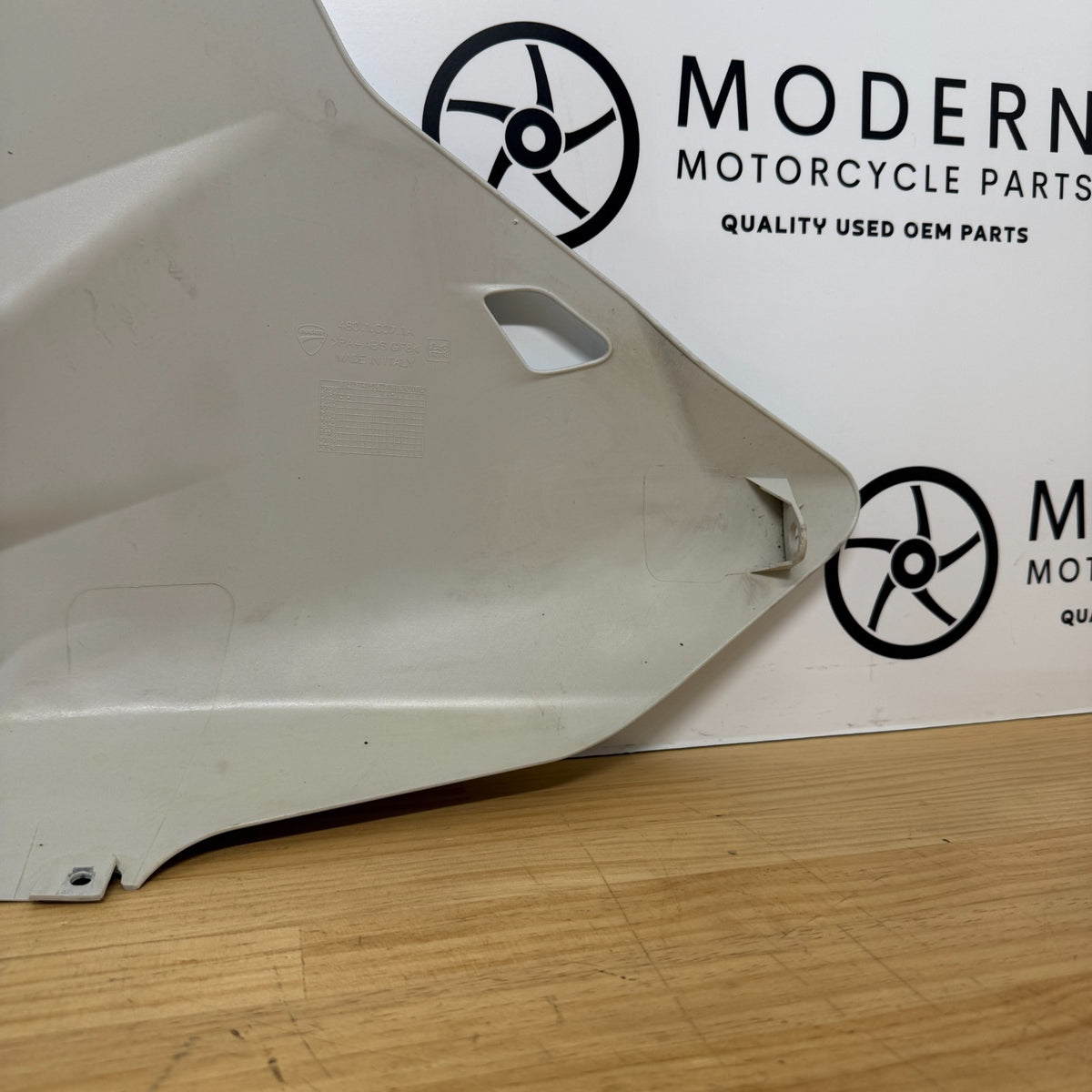 Ducati Supersport 950S 2021-2024 Right Lower Fairing White 4801C071AB Genuine