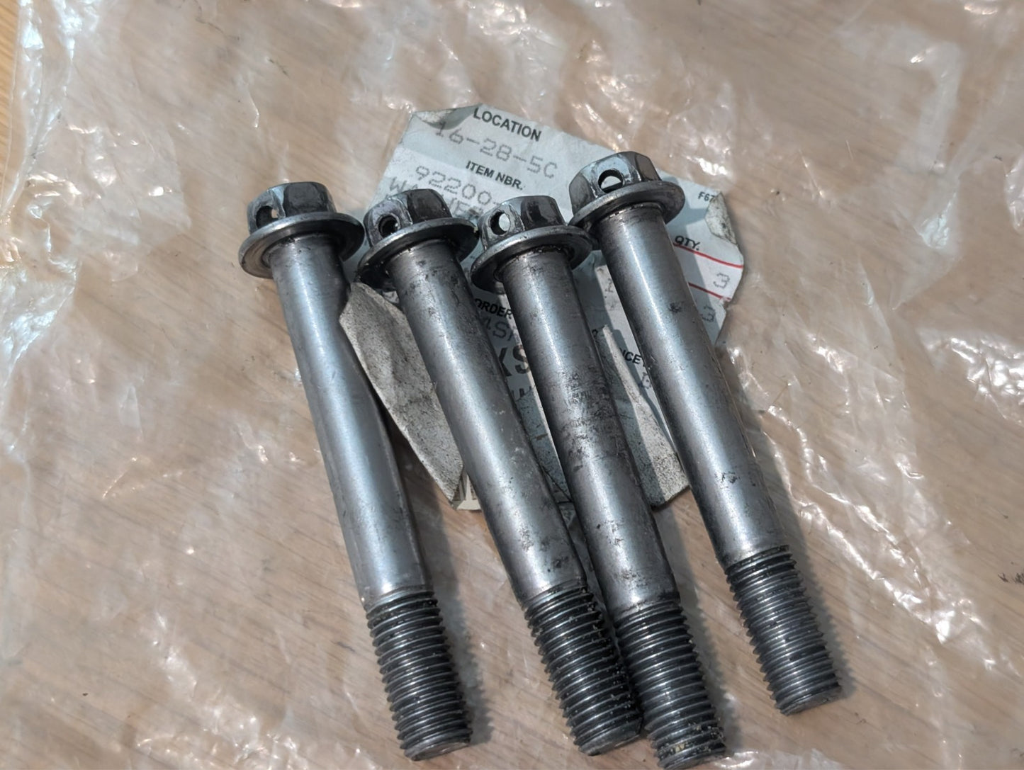 Kawasaki OEM Brake Caliper Bolts Cross Drilled x4 921531890