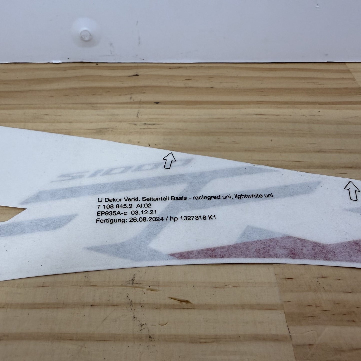 BMW S1000RR 2023-2024 Left Fairing Decal OEM 51147108845 BRAND NEW