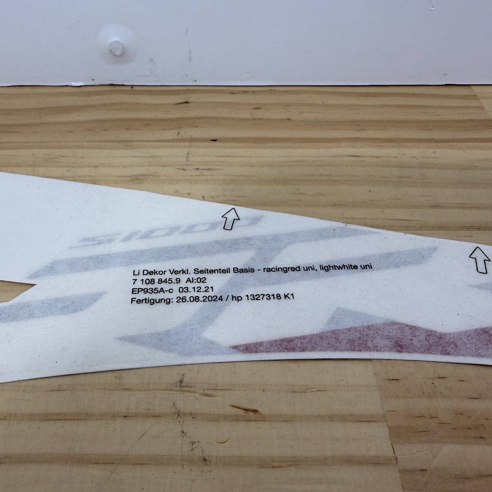 BMW S1000RR 2023-2024 Left Fairing Decal OEM 51147108845 BRAND NEW
